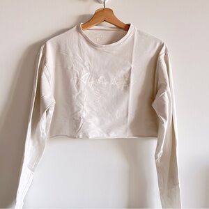 ✨2/$10✨ Alphalete Cream Long Sleeve Crop Top